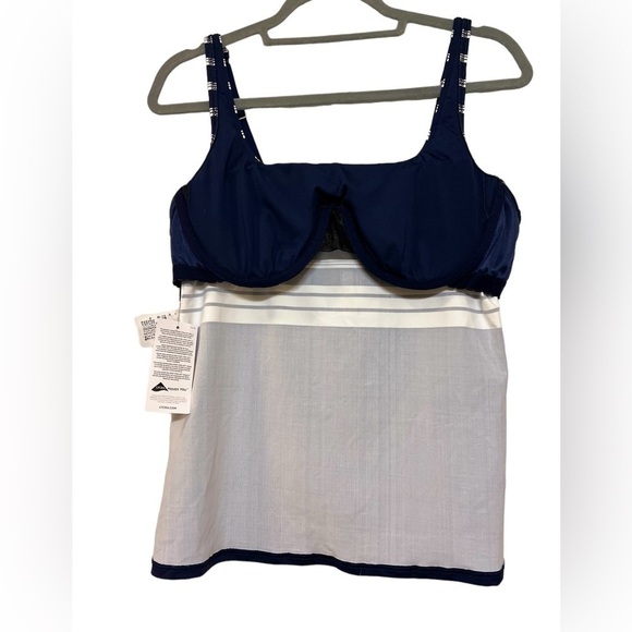 Lands End square neck tankini top size 12 - Picture 5 of 9